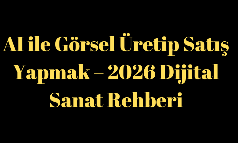 AI ile Görsel Üretip Satış Yapmak – 2026 Dijital Sanat Rehberi