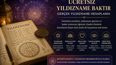 Ücretsiz yıldızname baktır ve gerçek yıldızname hesaplama temalı mistik görsel. Ebced hesabı, yıldızname analizi, ilişki uyumu, nazar ve enerji analizi üzerine hazırlanan spiritüel konseptli SEO uyumlu kapak görseli.