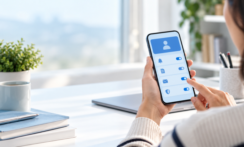 Telefondan bildirim ve bilgilendirme tercihlerini yöneten kullanıcı
